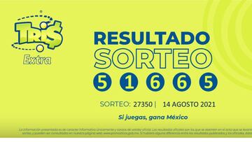 Resultados Lotería Tris Extra hoy: ganadores y números premiados | 14 de agosto