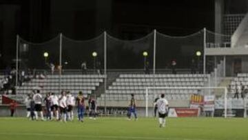 <b>CON SUSTO. </b>Guardiola, Vilanova y el banquillo azulgrana.