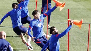 Felipe, Saponjic, Trippier y De Paul en la última sesión del Atlético antes de recibir a la Real.