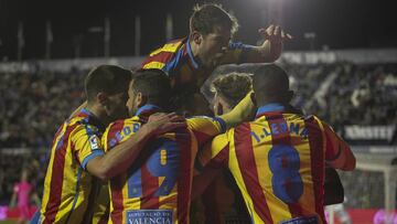 El Levante celebra un gol ante el Eibar.