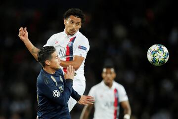 SEPTIEMBRE: James fue titular en el primer partido del Madrid en la Champions. Fue una derrota 3-0 contra el PSG en París.