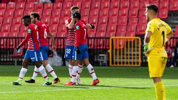 Celebrate score of Luis Suarez of Granada during the spanish league, LaLiga, football match played between Granada Club de Futbol and Sociedad Deportiva Huesca at Nuevos Los Carmenes Stadium on December 6, 2020 in Granada, Spain.
 AFP7 
 06/12/2020 ONLY F