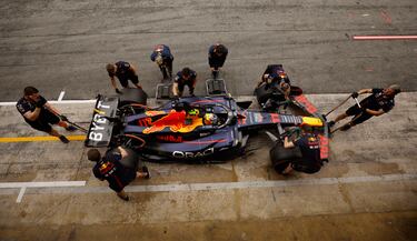Checo Pérez, incómodo con el RB19 en el GP de España