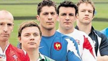 <b>LOS CAPITANES. </b>Gareth Thomas (Gales), Brian O'Driscoll (Irlanda), Jerome Thion (Francia), Martin Corry (Inglaterra), Jason White (Escocia) y Marco Bortolami (Italia), en la presentación de ayer.