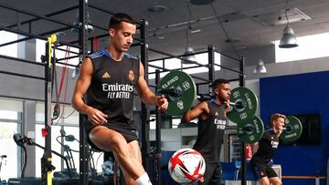 28/07/21 REAL MADRID ENTRENAMIENTO GIMNASIO LUCAS VAZQUEZ