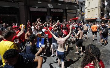 Ambiente de Champions en las calles de Madrid