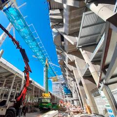 El avance de las obras del estadio Santiago Bernabéu