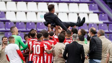 Simeone, a los trabajadores del club: "Decid a los jugadores 'vamos a salir campeones"