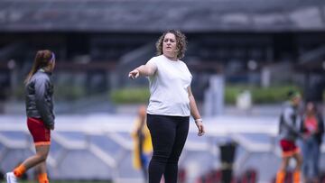    Milagros Martinez head coach of Juarez during the game America vs FC Juarez, corresponding to second leg Quarterfinals of the Torneo Clausura 2023 of the BBVA MX Womens League, at Azteca Stadium, on May 22, 2023.

<br><br>

Milagros Martinez Director Tecnico de Juarez durante el partido America vs FC Juarez, Correspondiente al partido de Vuelta de Cuartos de final del Torneo Clausura 2023 de la Liga BBVA MX Femenil, en El Estadio Azteca, el 23 de Mayo de 2023