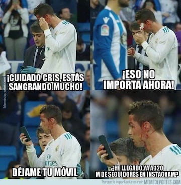 Cristiano protagonista de los memes del Madrid-Deportivo