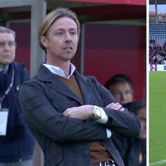 De su risa irónica de siempre al gesto antes del 1-0: así fue el primer partido de Guti en Almería