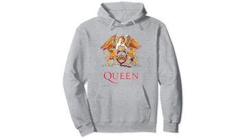 Sudadera con capucha de Queen de color gris jaspeado con el logotipo del grupo