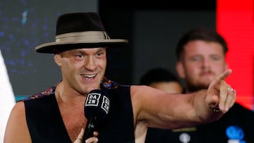 Boxing - Tyson Fury v Oleksandr Usyk - Grand Arrivals - BLVD City - Music World, Riyadh, Saudi Arabia - May 14, 2024 Tyson Fury during the grand arrivals Action Images via Reuters/Andrew Couldridge