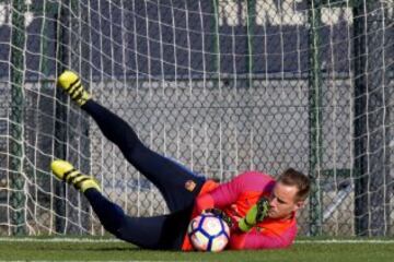  El portero alemán del FC Barcelona Marc-André Ter Stegen