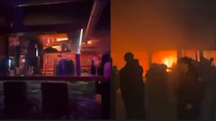 El momento en el que se desata el incendio mortal en una fiesta en Suiza
