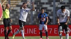 Futbol, Colo Colo vs Huachipato
 Quinta fecha, campeonato Nacional 2018
 El jugador de Colo Colo Octavio Rivero, centro, celebra su gol contra Huachipato durante el partido de primera division disputado en el estadio Monumental de Santiago, Chile.
 03/03/