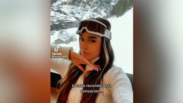 Marta D¨ªaz desvela que no iba a la nieve desde hace 7 a?os y este v¨ªdeo esquiando triunfa en Tiktok