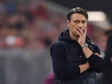 Bayern coach Niko Kovac looks on as his team went down 3-0 to Borussia Moenchengladbach