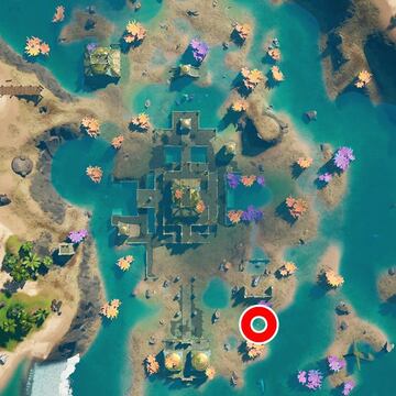 Ubicación de la prueba contrarreloj de natación de Castillo Coral