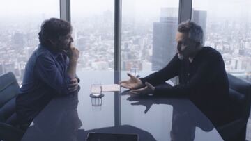 Imagen de Jordi Évole y Miguel Bosé durante su entrevista.