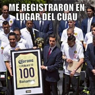 Los memes de la visita del América con Peña Nieto