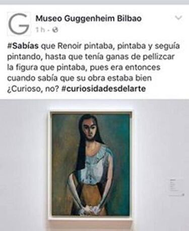 El Museo Guggenheim confunde a Renoir con Matisse