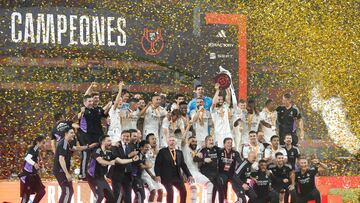 El Real Madrid celebra la conquista de la Copa del Rey en la temporada 2023.