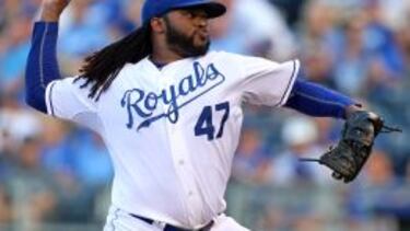 Johnny Cueto con los Kansas City Royals.
