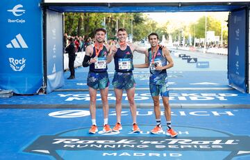 Mayo sumó su tercer triunfo consecutivo, sexto en total, en la distancia corta de la 45ª edición del Zurich Rock ‘n’ Roll Running Series Madrid con un tiempo de 30:11 el mismo que el de Ramos y Ben, compañeros de la marca de las tres tiras que entraron al unísono tras decidir cruzar la meta juntos.