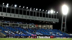 Panor&aacute;mica del Estadio Alfredo Di St&eacute;fano antes del Real Madrid-Atalanta de vuelta de octavos de final de la UEFA Champions League.