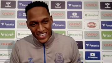 Yerry Mina agradece por la confianza en el Everton