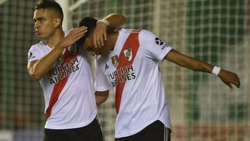 El delantero de River terminó el partido ante Defensores de Pronunciamiento con un dolor en el recto anterior derecho y es duda para el fin de semana.