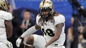 Shaquem Griffin, durante un partido de la Chick-fil-A Peach Bowl en el Mercedes-Benz Stadium de Atlanta, Georgia.