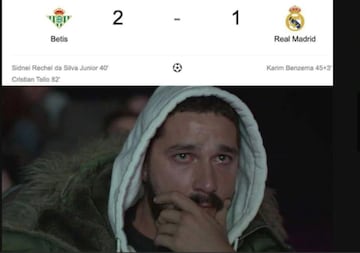 Los mejores memes de la derrota del Real Madrid ante el Betis