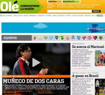 Portadas de la prensa extranjera