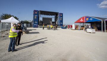 Ya están preparadas las Fan zones del Sevilla y Barça