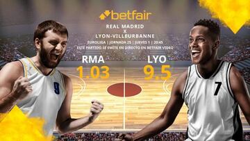 Real Madrid Baloncesto vs. ASVEL Lyon-Villeurbanne: horario, TV, estadísticas, clasificación y pronósticos