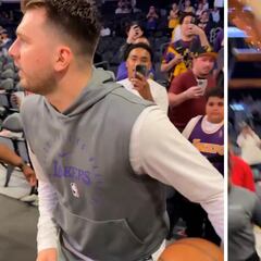 Luka Doncic sinks insane tunnel shot in warmups before Lakers game