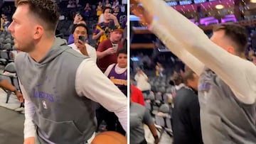 Luka Doncic sinks insane tunnel shot in warmups before Lakers game