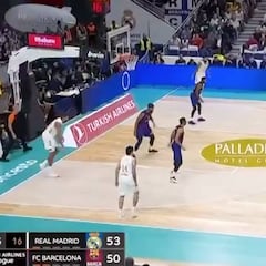 Cuando más sufría el Madrid apareció Campazzo con esta maravilla que secó al Barça