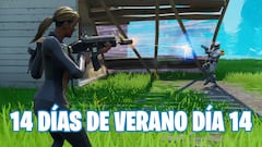 Fortnite 14 días de verano día 14: fusil de asalto con silenciador y Batalla de tanques