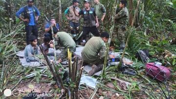 Rescatan con vida a los 4 niños perdidos hace 40 días en la selva de Colombia