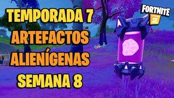 Fortnite: dónde están los artefactos alienígenas de la Semana 8 de la Temporada 7