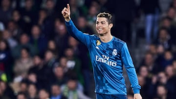 Cristiano Ronaldo celebrando su gol ante el Betis.