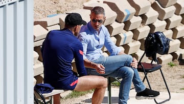 Simeone con Andrea Berta.