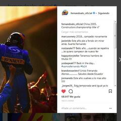 El guiño de Alonso a Renault
