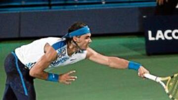 <b>BALAS. </b>El servicio de Roddick (a 241 km/h) machacó a Nadal.