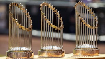 The World Series trophies