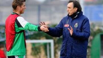 <b>COMUNICATIVO. </b>Portugal charló con Rosenberg el pasado viernes en el entrenamiento.