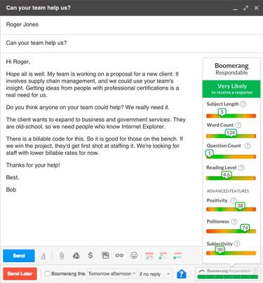Esta aplicación te ayuda aque los mails que escribes reciban respuesta